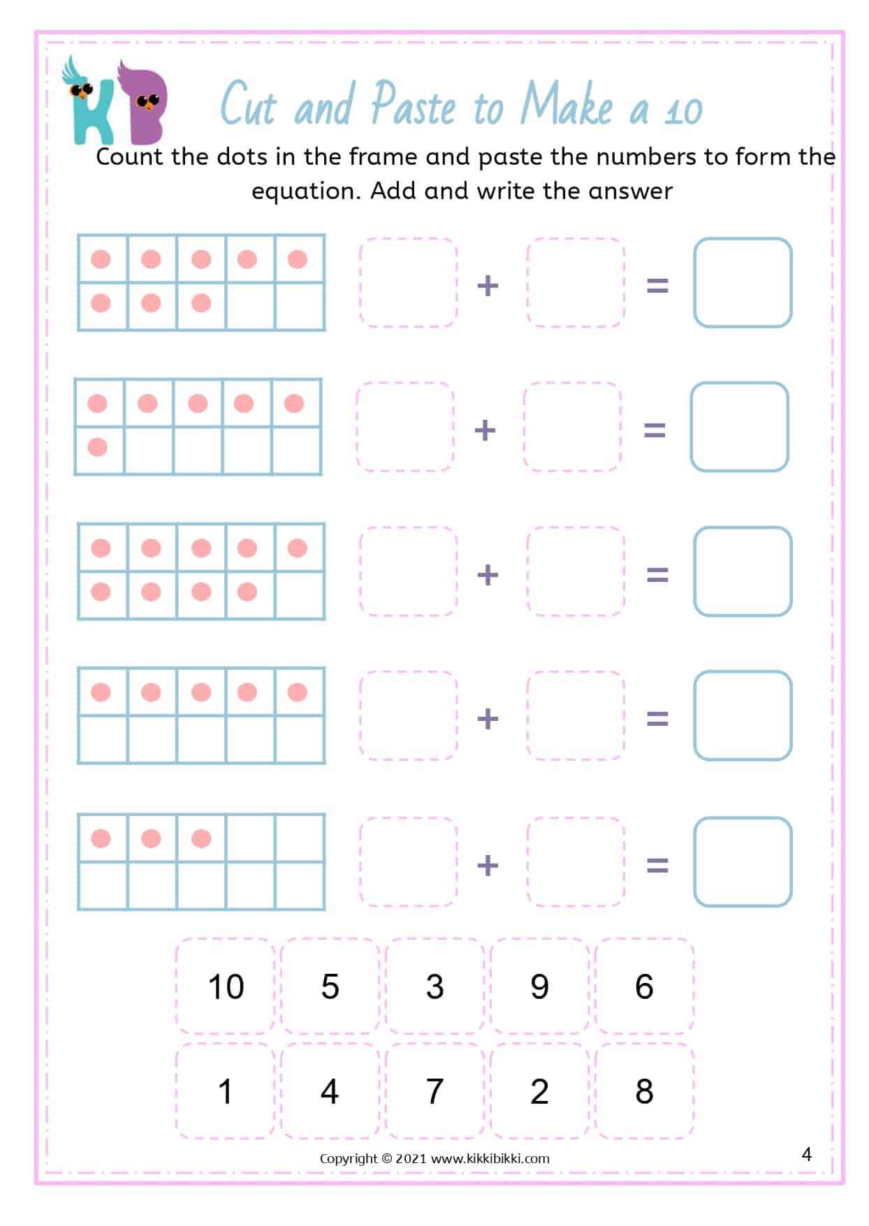 Balancing Equations Worksheet - KikkiBikki - Kindergartener Math