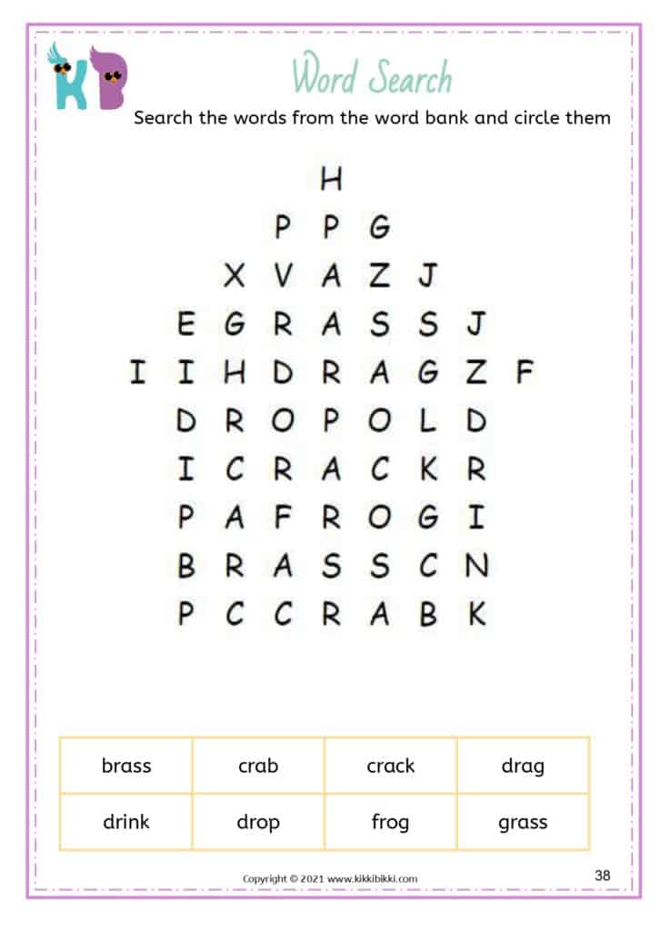 CCVC Word Search Learning