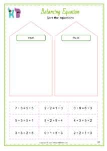BALANCING EQUATION WORKSHEETS - Free Math Printable