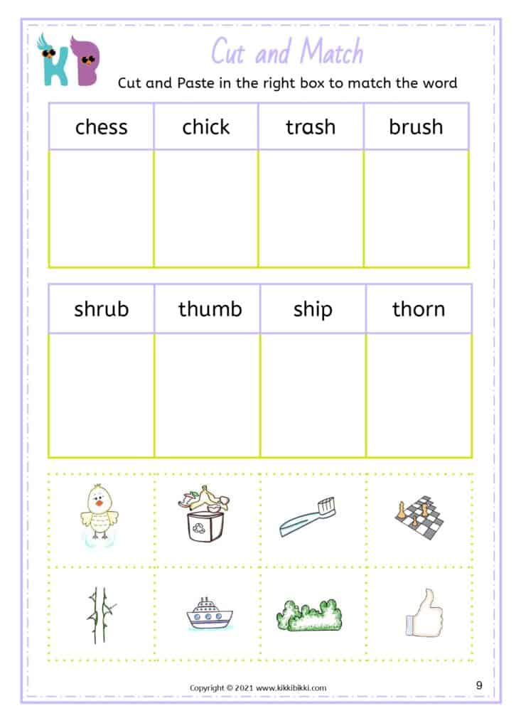 Consonant Digraph TH Worksheet