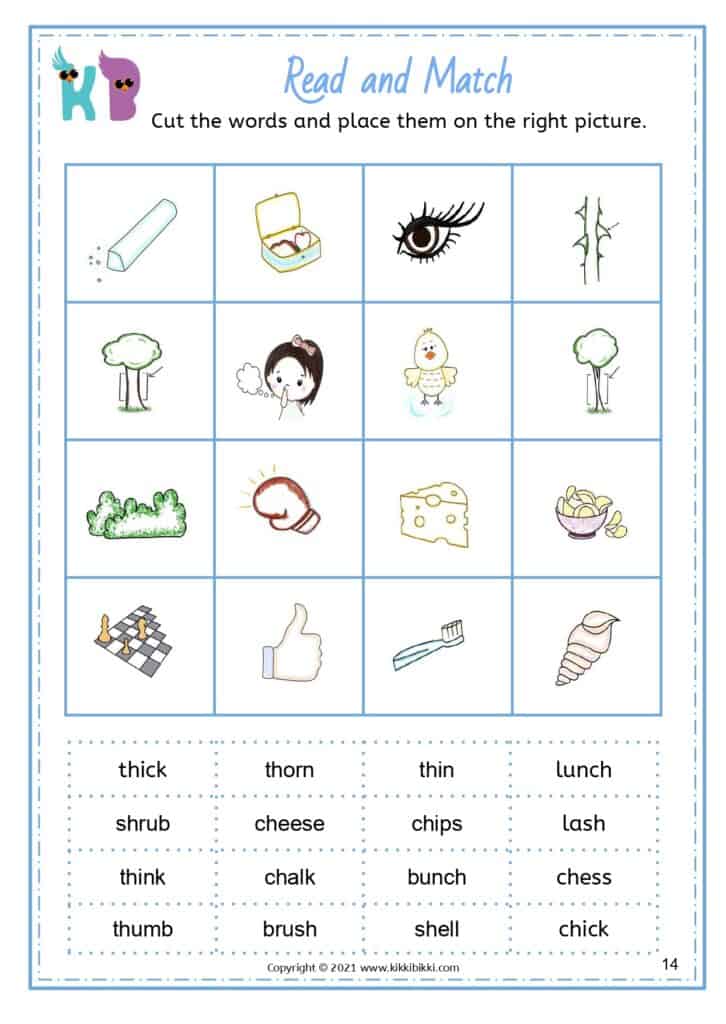 Digraphs Word Search Worksheet