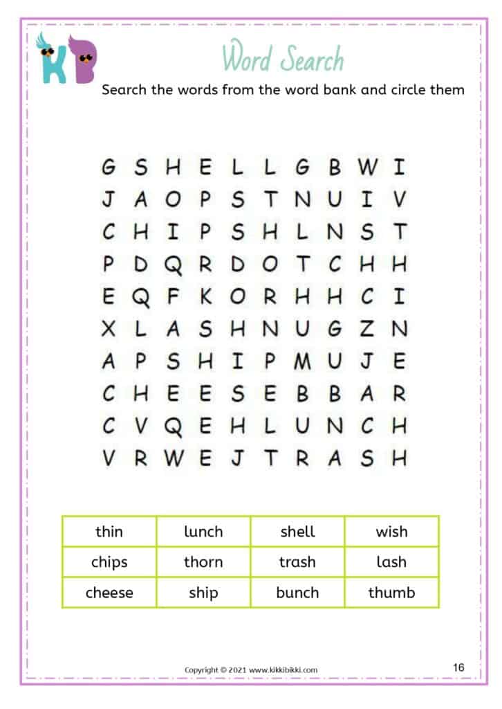 Printable Phonics Worksheets for Kindergarten