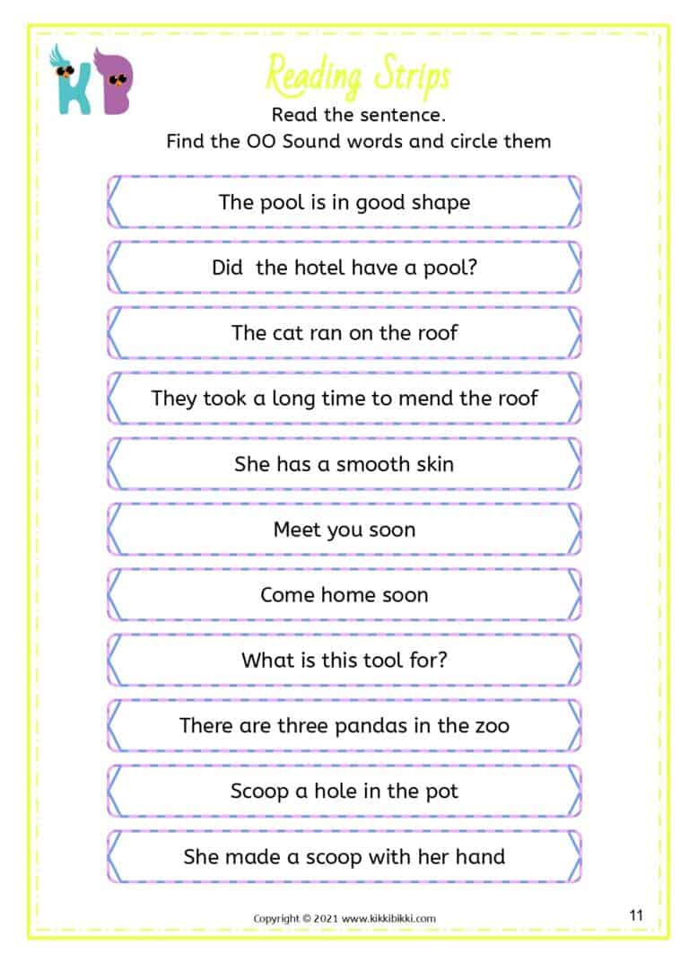 Interactive Phonics Activity Sheet