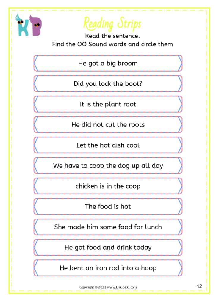 Phonics Worksheet for Kindergarten