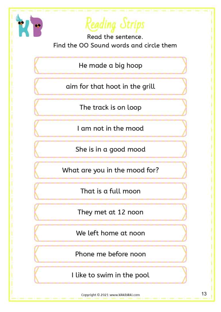 Free Kindergarten Phonics Worksheet
