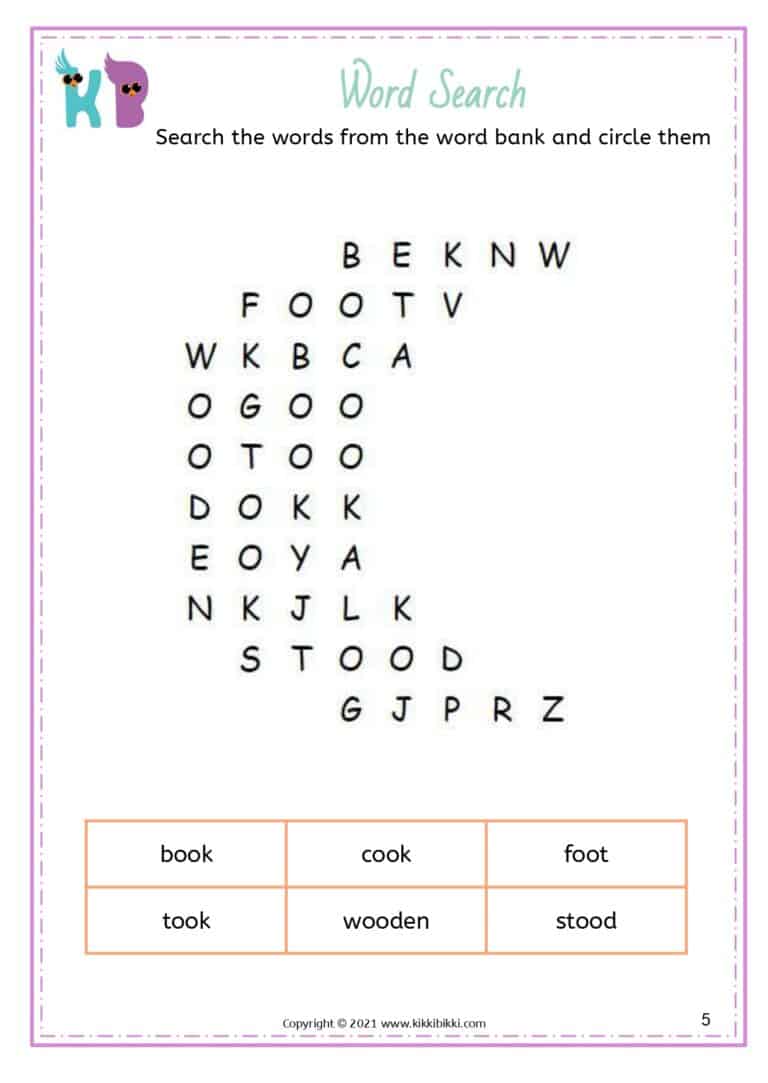 Printable Phonics Learning Worksheet