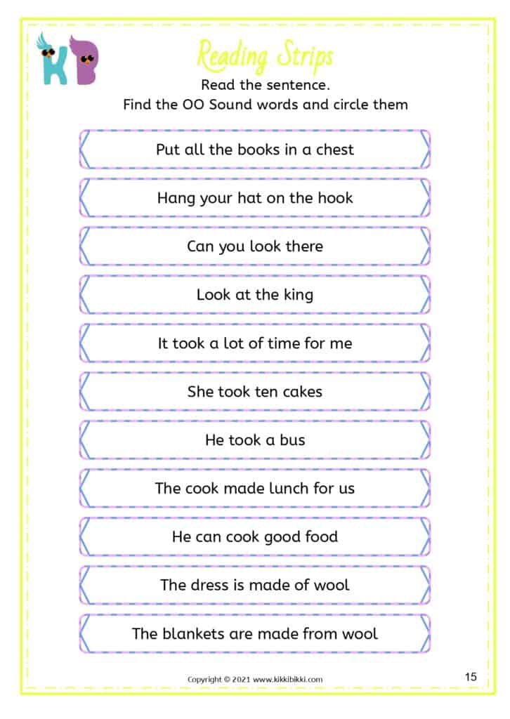 Printable Worksheet for Phonics