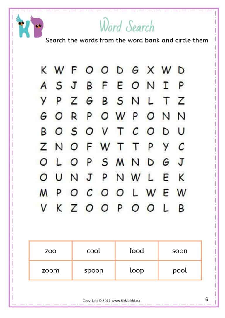 Free Phonics Learning Worksheet