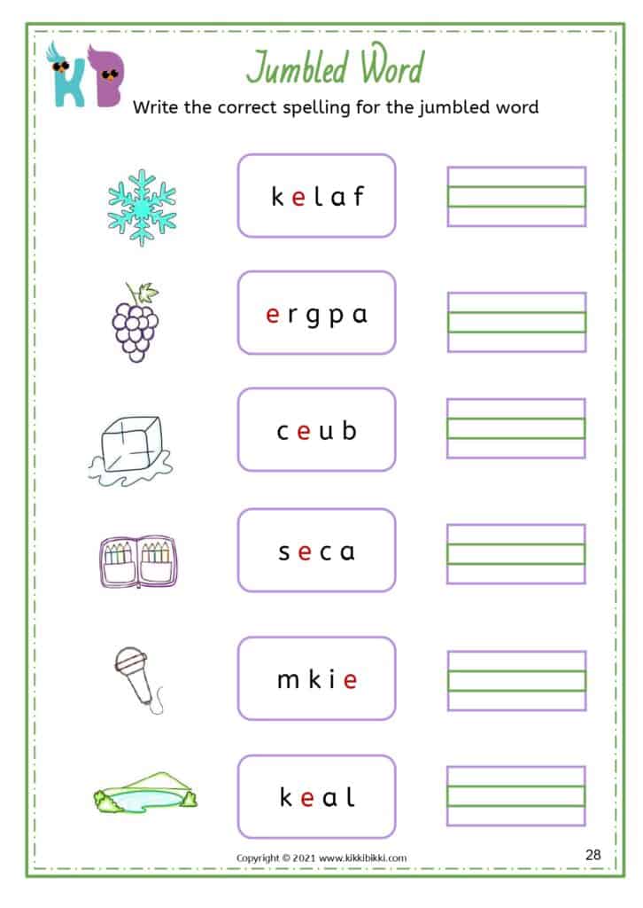 Silent e phonics bingo for kids