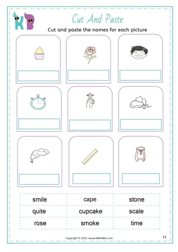 Silent e phonics games for kids