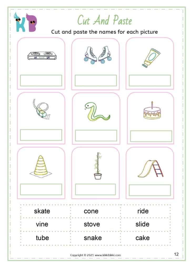 Magic e activities for kindergarten