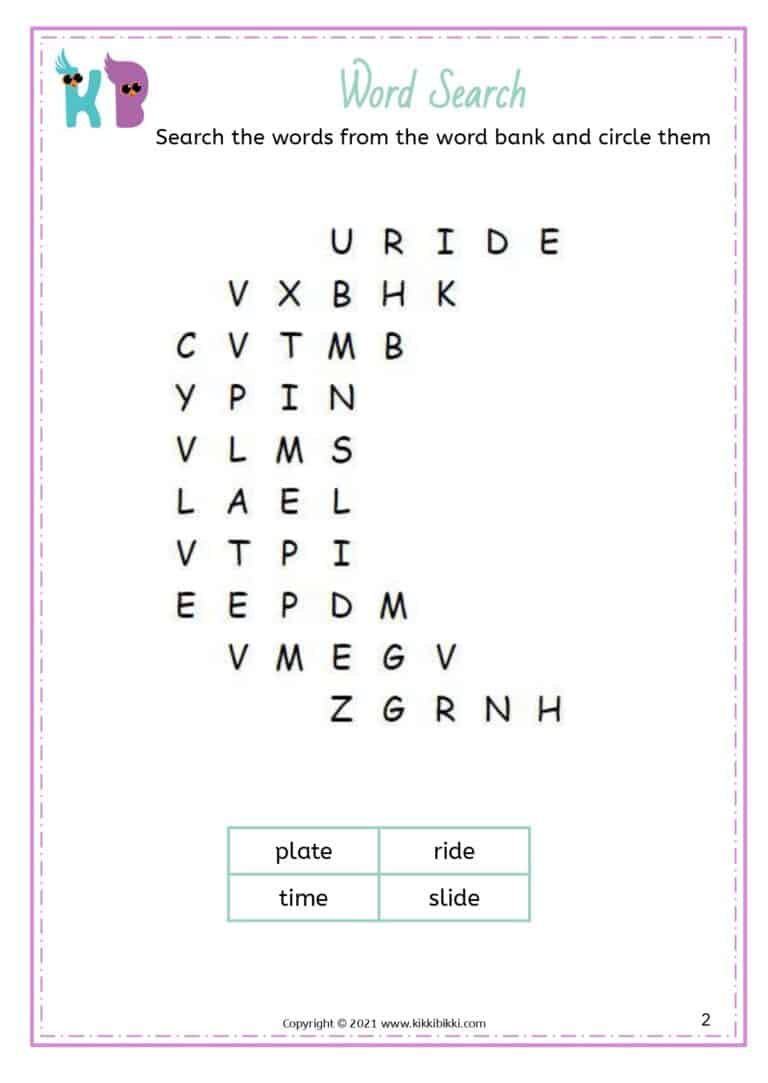 Phonics Worksheets for Kindergarten