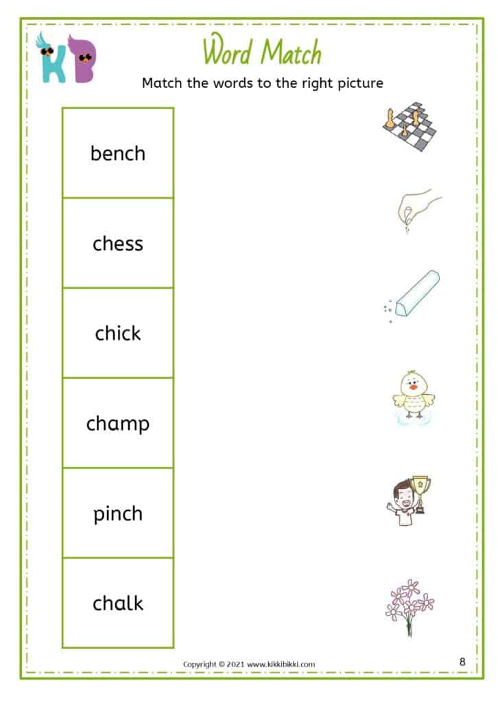 Consonant Digraph Coloring Pages