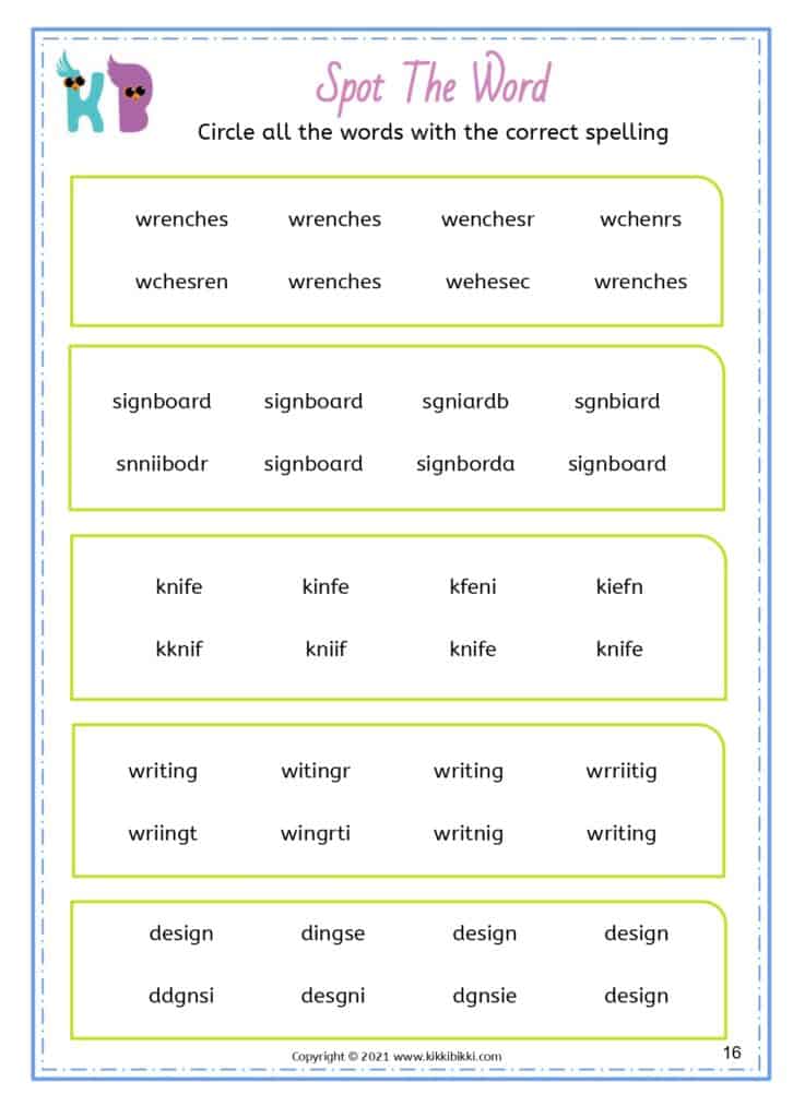 Word Exploration: Alternative Spelling wr, kn, gn