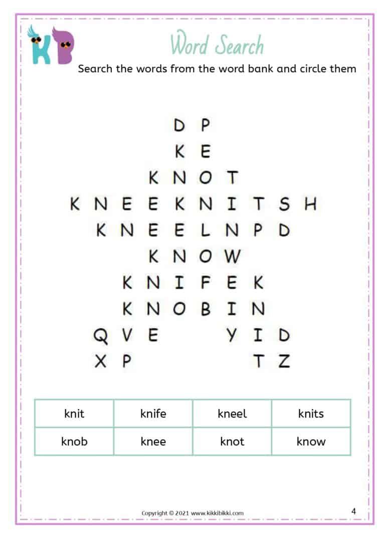 Phonics Sound Practice: wr kn gn