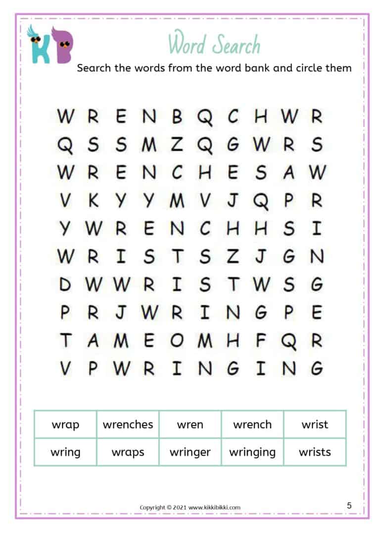 Kindergarten Phonics: wr kn gn