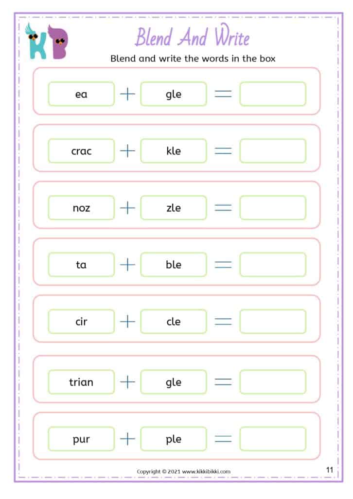 Phonics Worksheets Online: Free