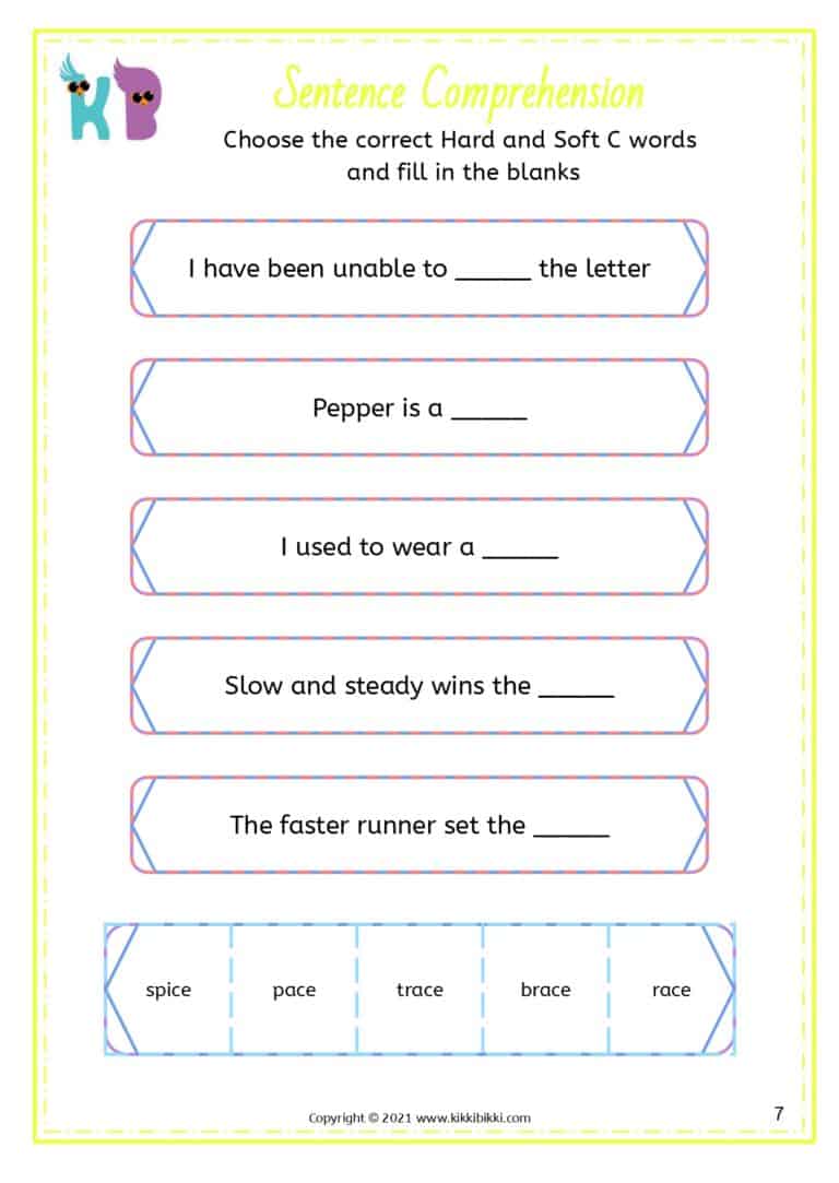 Phonics Worksheets for Kindergarten