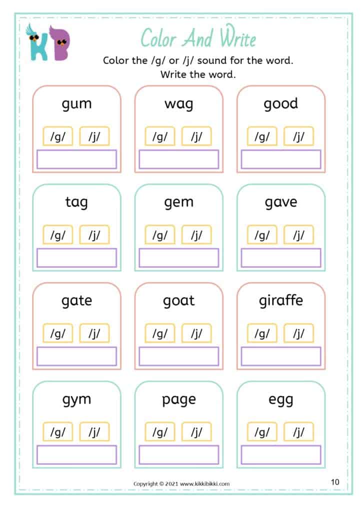 Free Kindergarten Phonics Worksheets