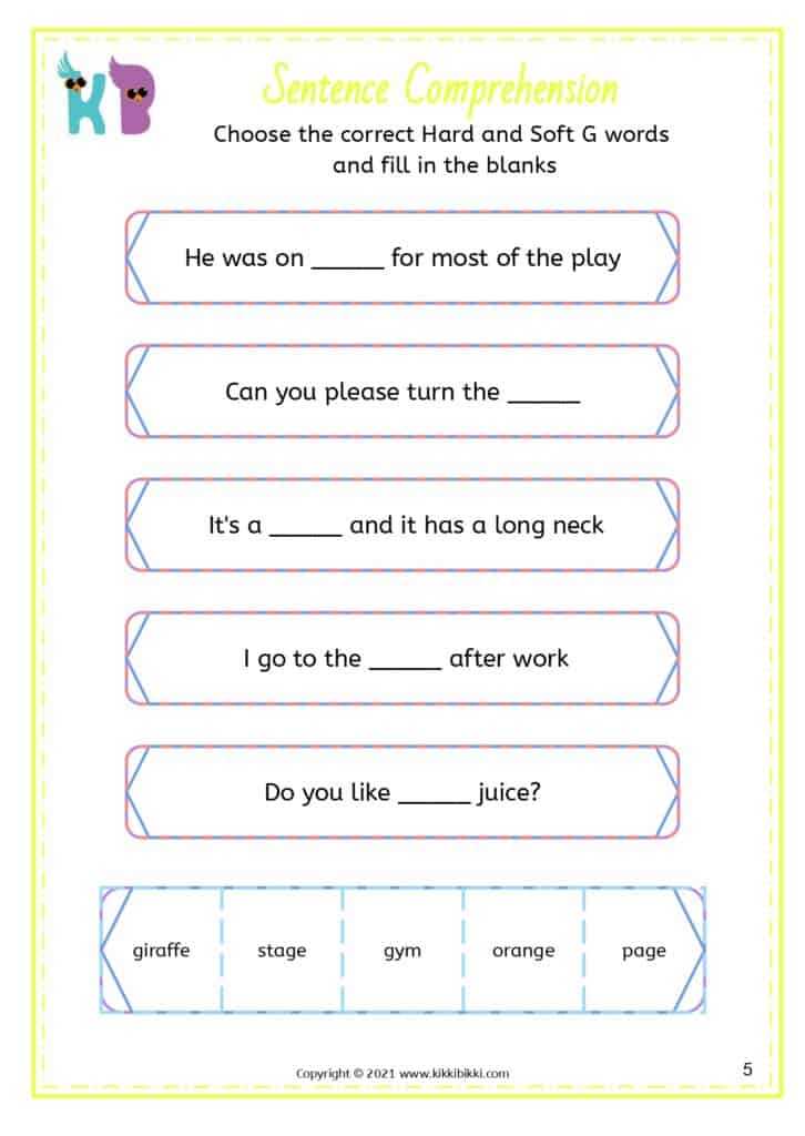 Comprehension Workbook for Kindergarten