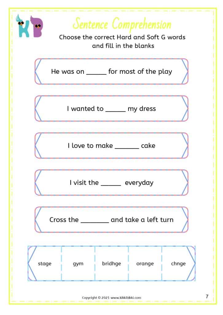 Printable Comprehension Learning Worksheets