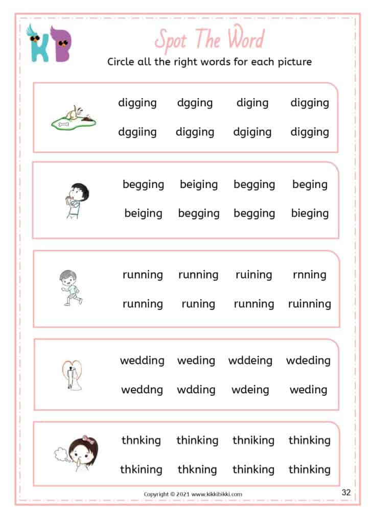 Phonics Jumbled Word for Kindergarten