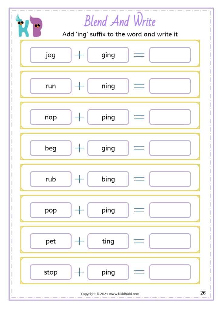 Phonics Learning Worksheet