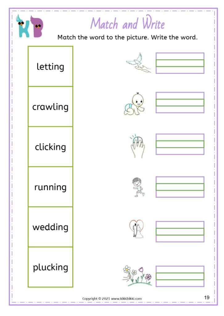 Kindergarten Phonics Worksheets PDF