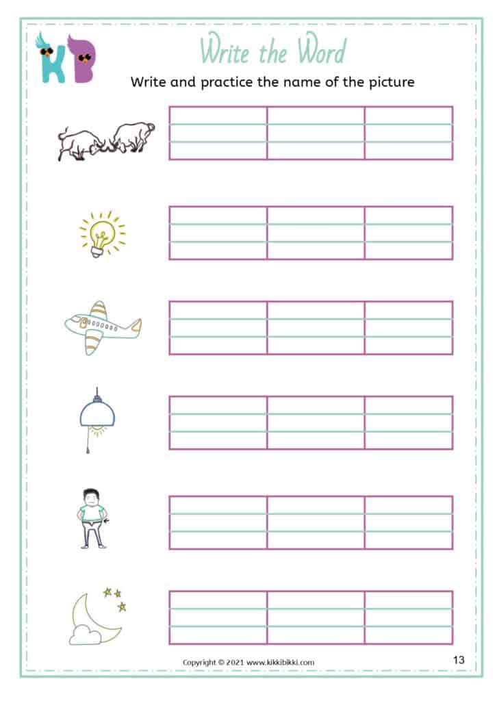 Learning Tools: igh Words Worksheet