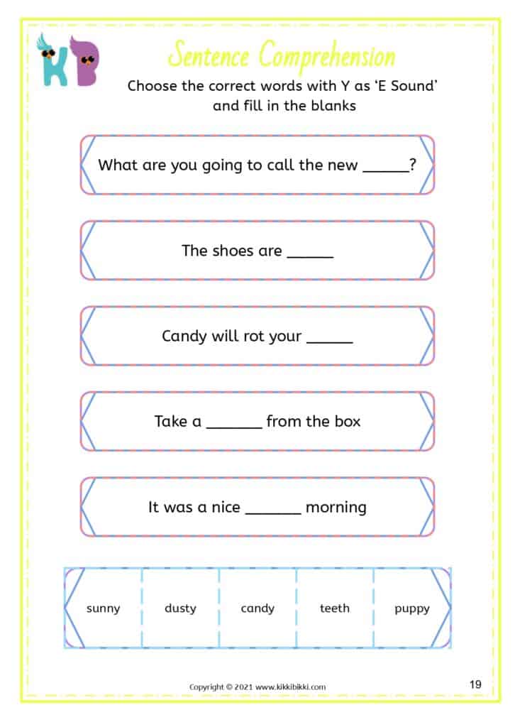 Word Recognition: IE, IGH, Y Words