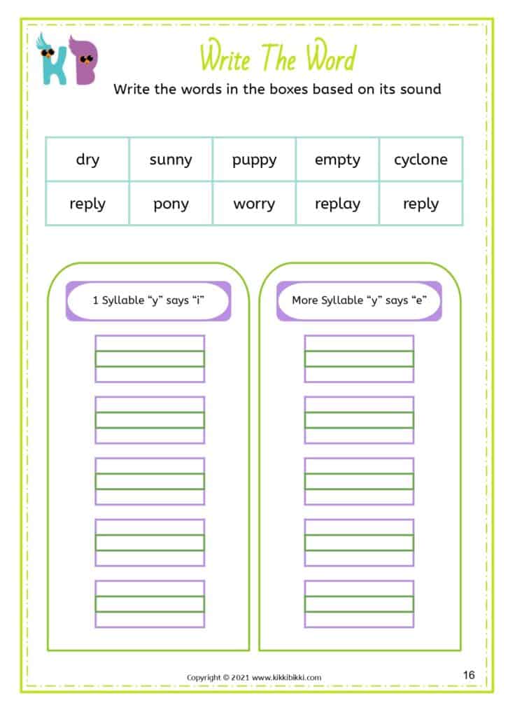 CVC Worksheets for Kindergarten