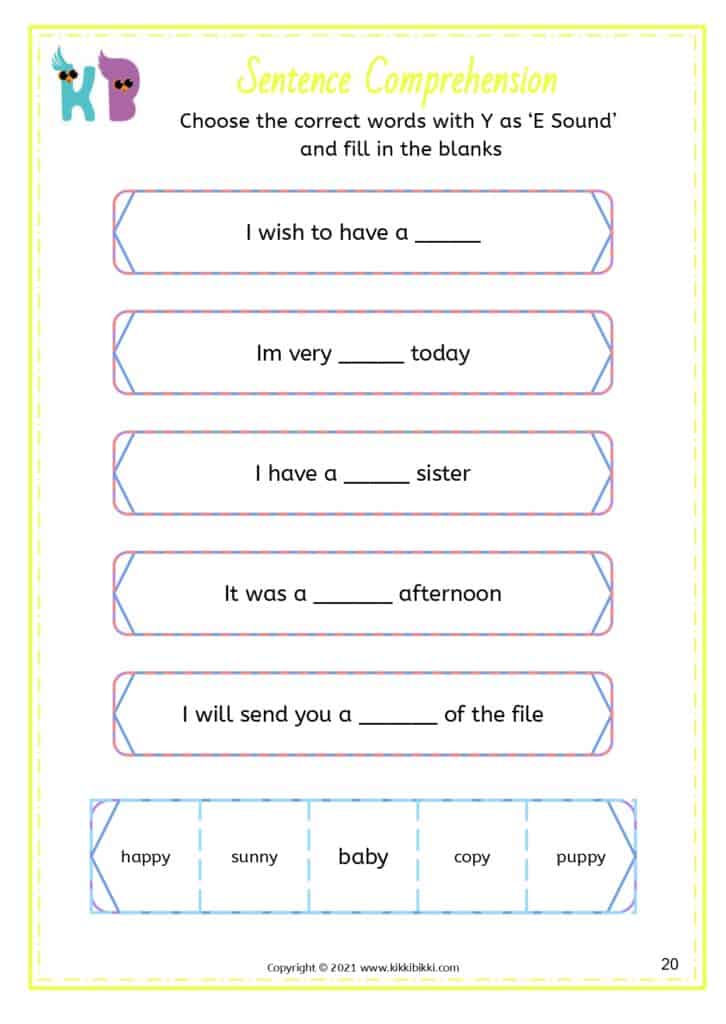 Reading and Spelling: IE, IGH, Y Words