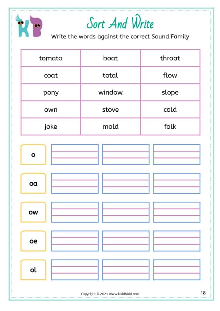 Online Learning: Long O Words