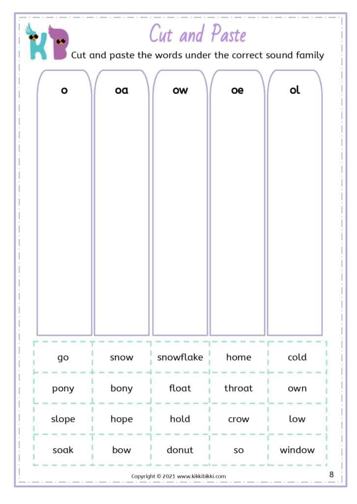 Online Learning: Alternative Sounds OA OW OE OL Words