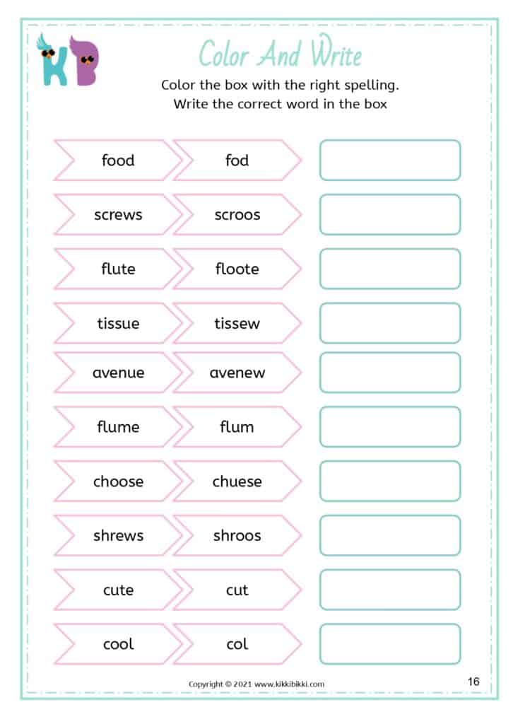 Phonics Printables for Kindergarten