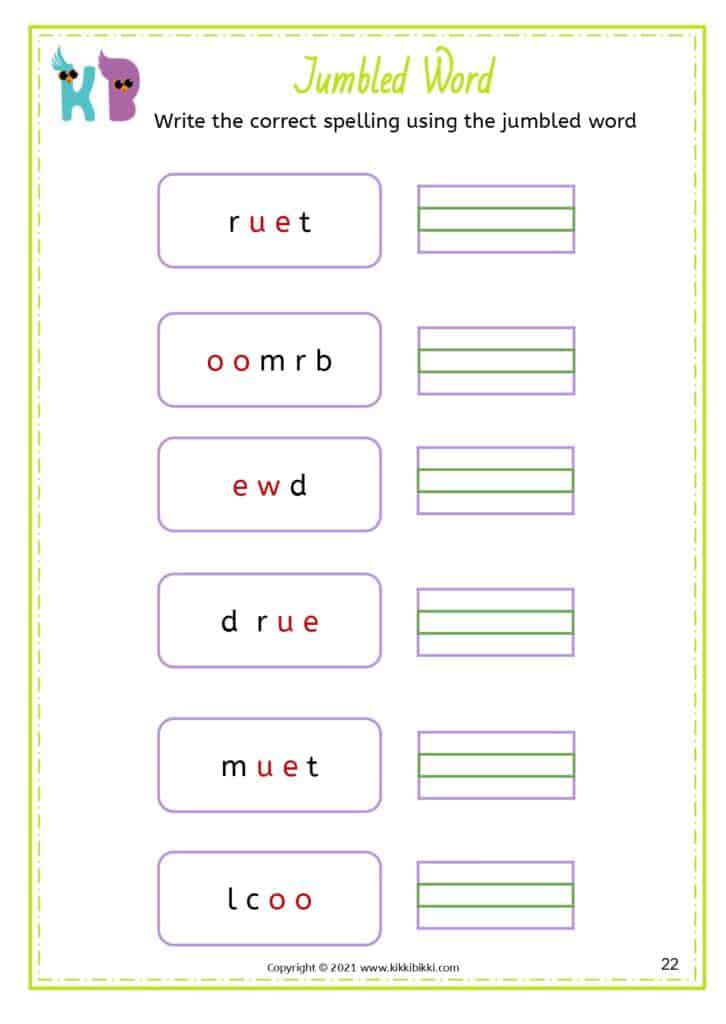 Kindergarten Phonics Worksheets PDF