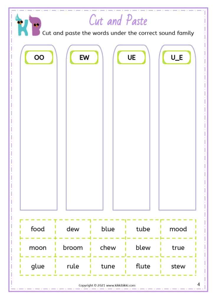 Phonics Word Worksheets for Kindergarten