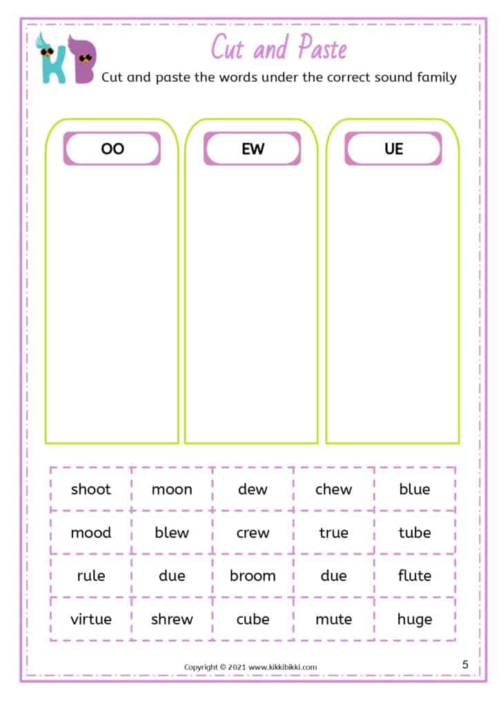 Free Phonics Worksheets for Kindergarten