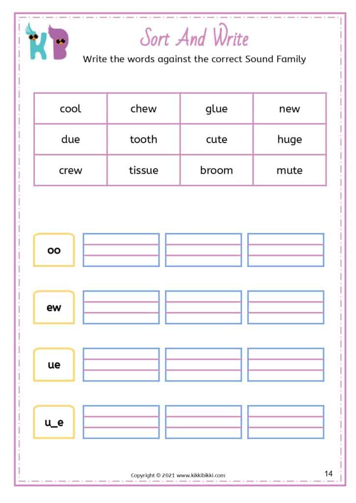 Free Download Phonics Worksheets for Kindergarten