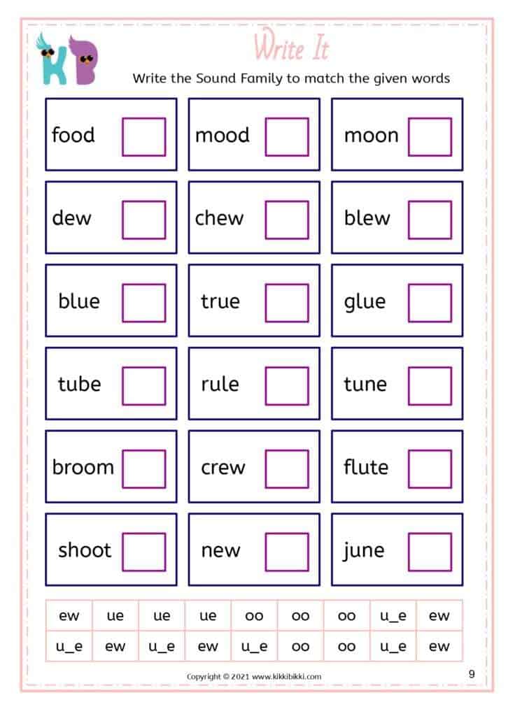 Free Worksheet for Phonics