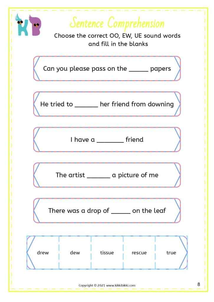 Phonics Worksheet for Kindergarten