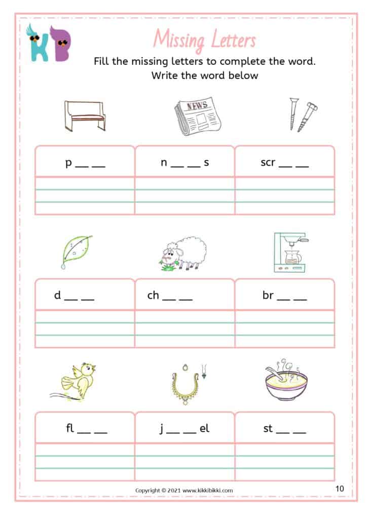 Kindergarten Phonics Free Worksheets - ew Sound