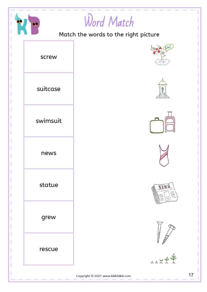 Phonics Kindergarten Worksheets