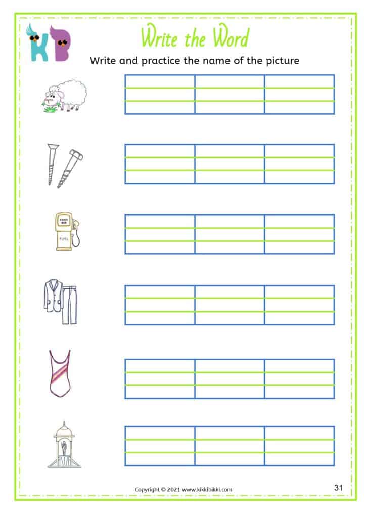 Free Phonics Worksheets for Kids