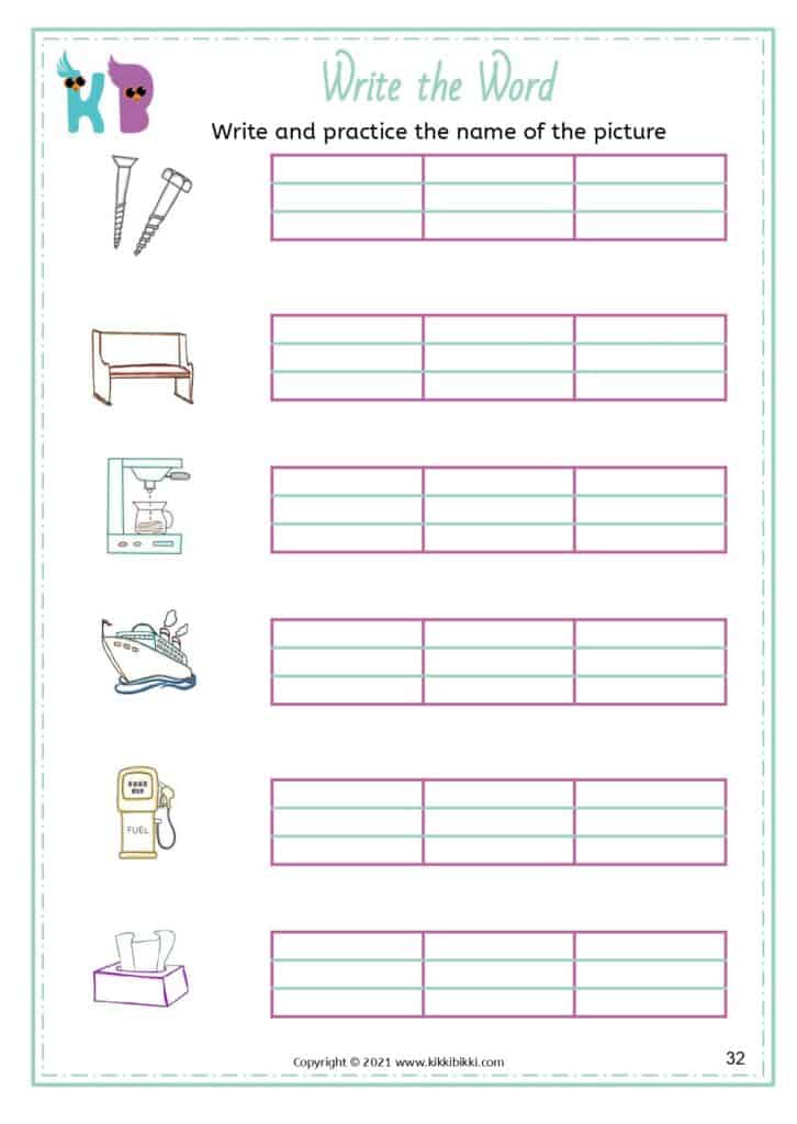 Phonics Practice for Kindergarten