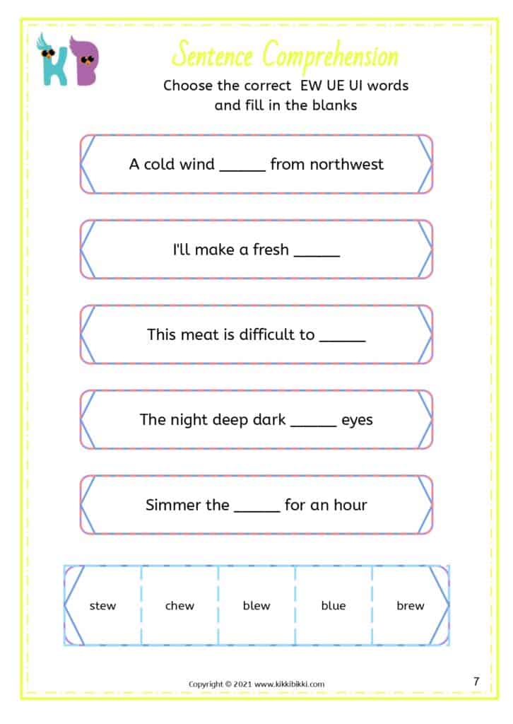 Creative Learning with Sound Words Worksheet