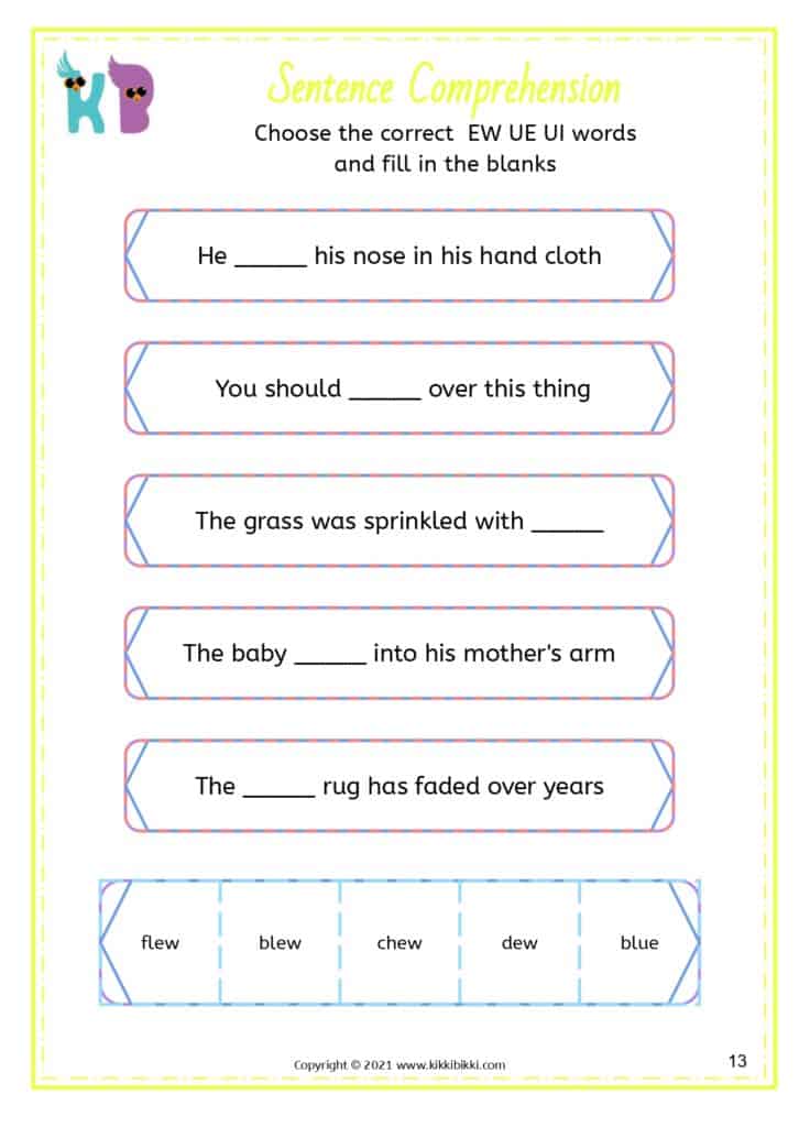 Fun Learning: Sound Words Worksheet
