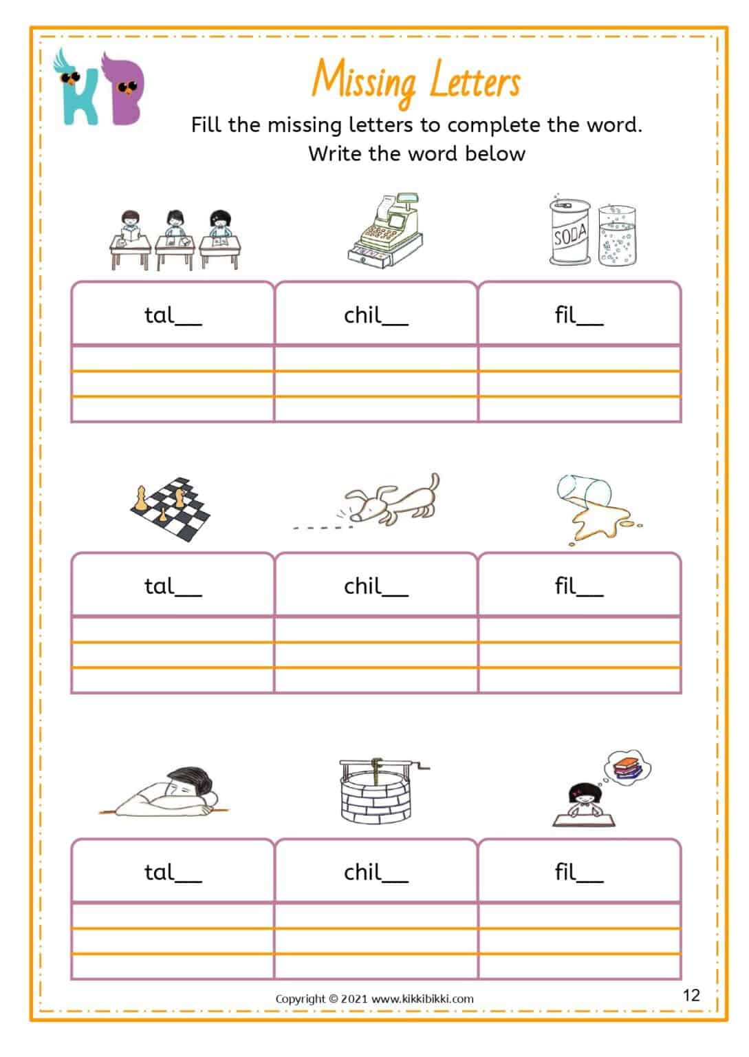 Double Consonants | Free Phonics Printable Worksheets