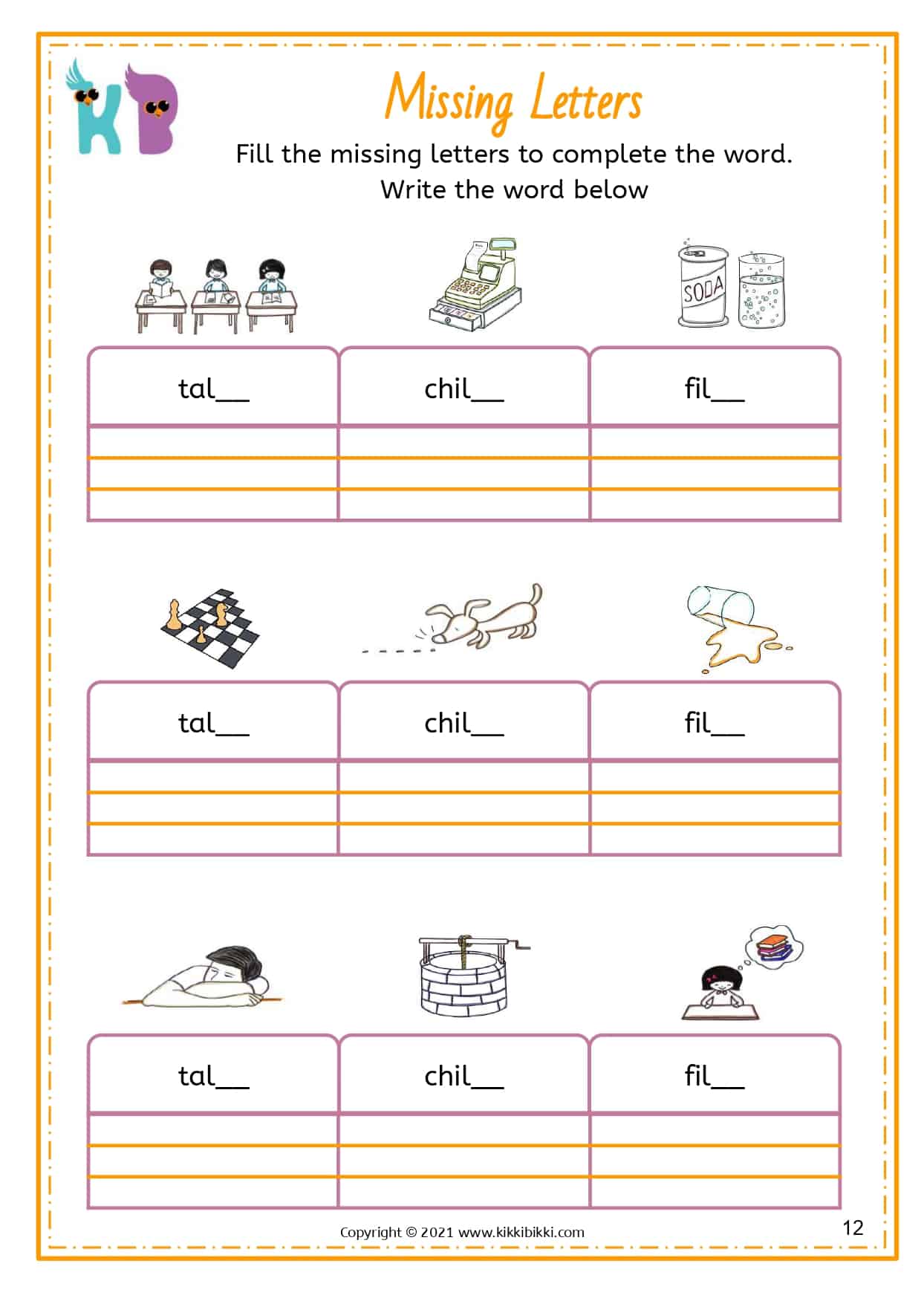 Double Consonants | Free Phonics Printable Worksheets