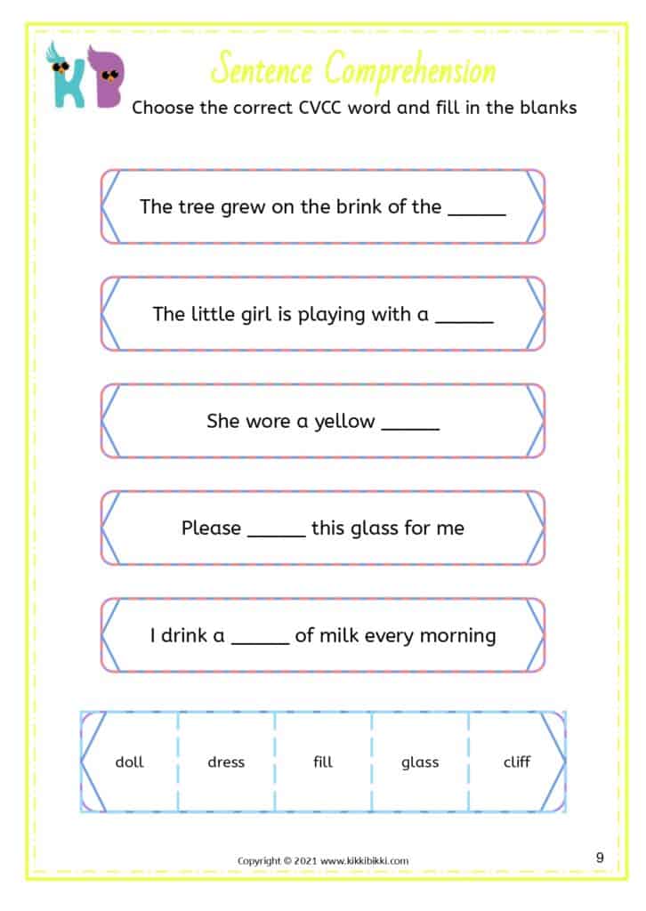 Phonics Worksheets for Kindergarten